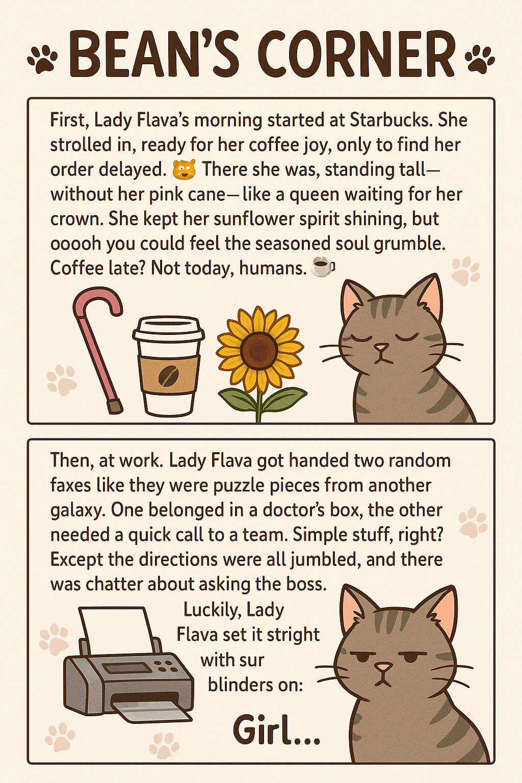 Beanism|Vol.20|Bean’s Corner…Spying From The Tower 🐾 – Lady Flava News